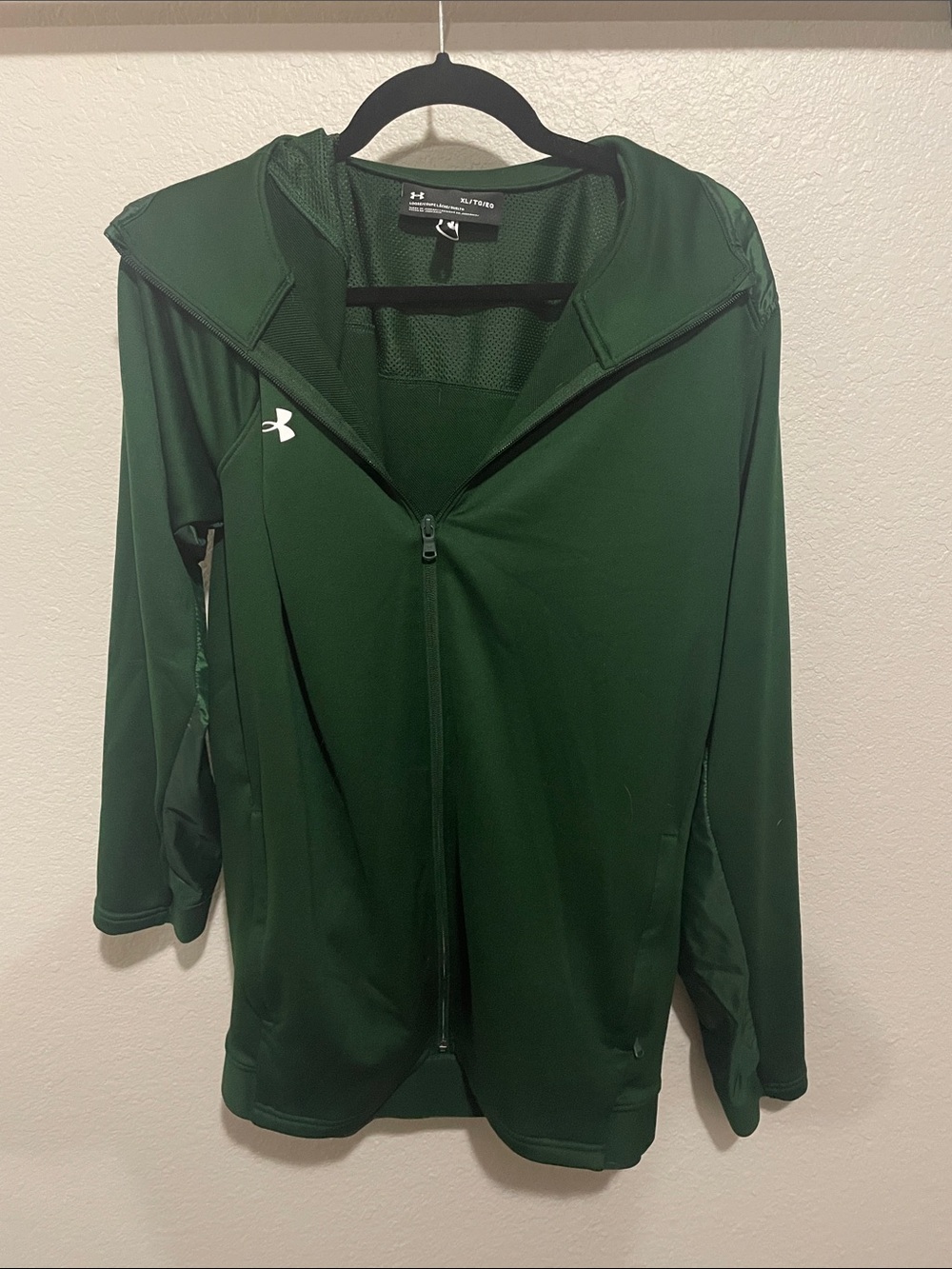 Under Armour Women's Dark Green Full-Zip Hooded Jacket